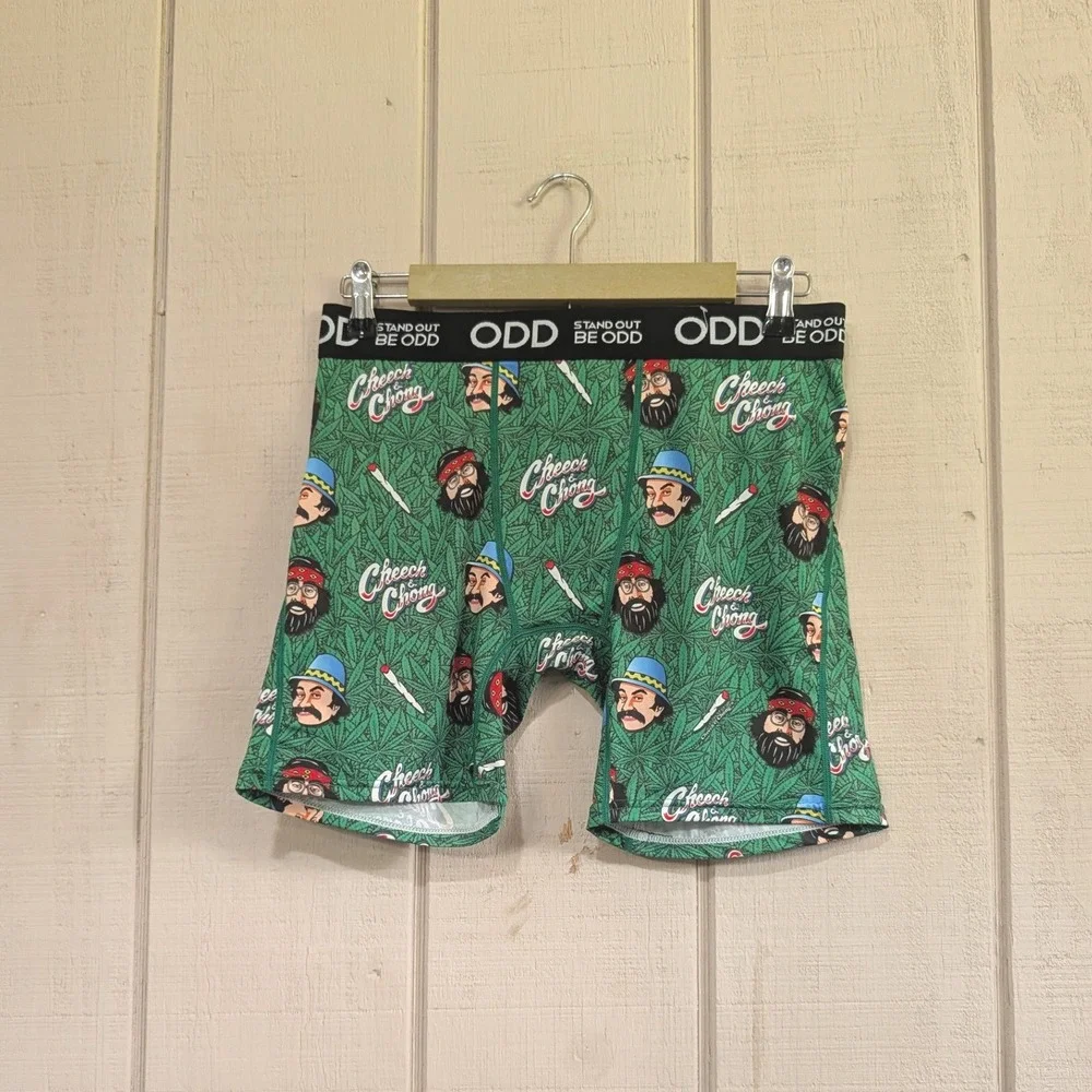 2pk ODD Sox Boxer Briefs Mens Large Cheech & Chong Top Ramen Novelty Underwear L